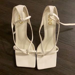 EGO THONG STRAPPY HEEL WHITE